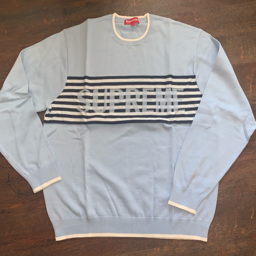 💥HOST PICK💥 NWT Supreme Chest Stripe Sweater
